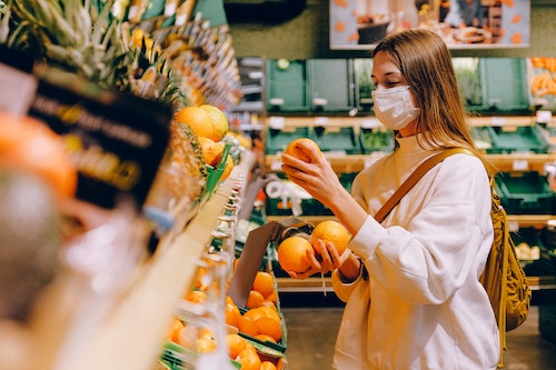 woman shopping in supermarket