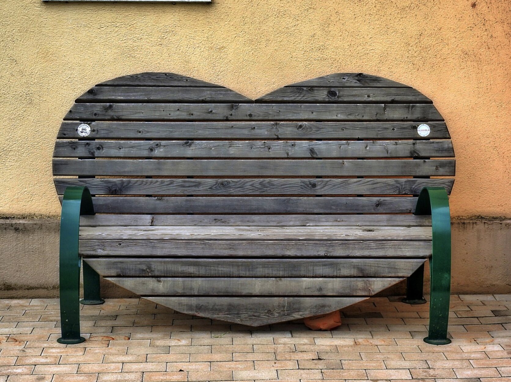 Heart shaped bench